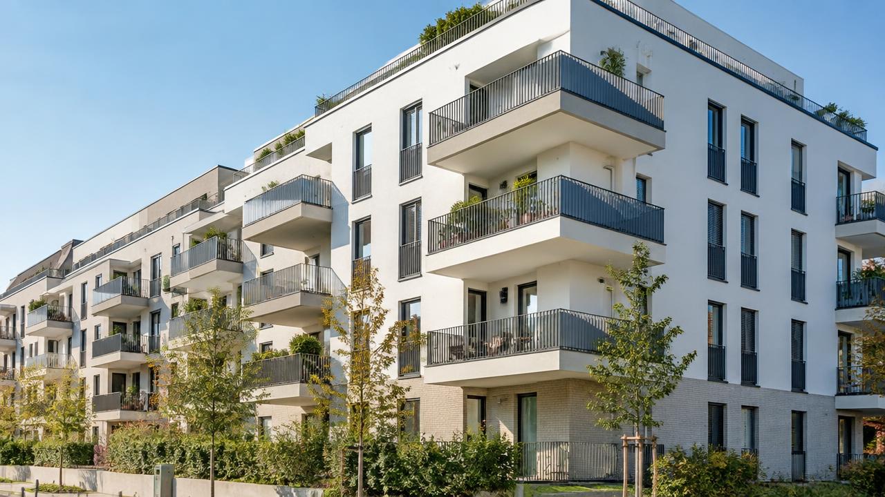 Façade d'un immeuble de copropriété récent